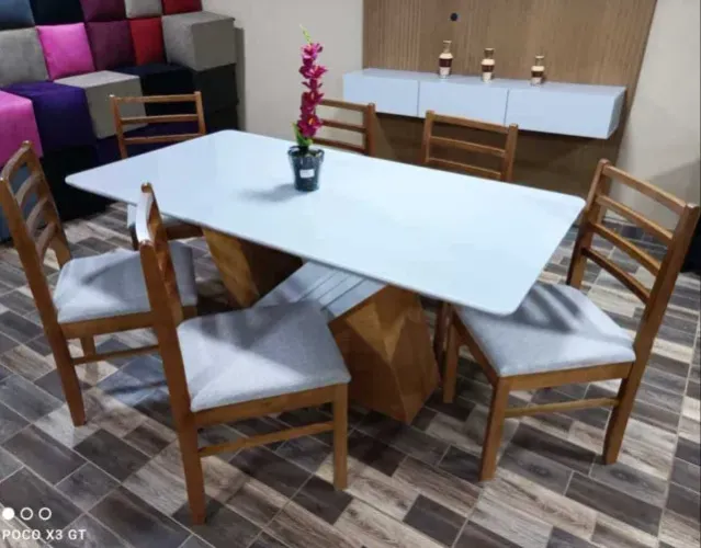 Mesa de Jantar Venus com 6 Cadeiras Beatriz Novo Direto da Fabrica