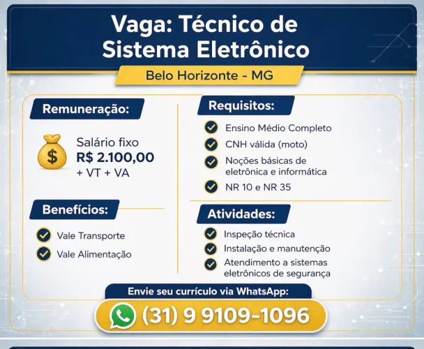 Motoboy - Técnico Sistema Eletrônico 