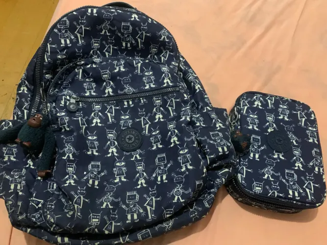 Mochila e estojo Kipling - original