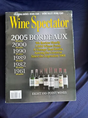 Lote 6 Revistas Wine Spectator - Edições Especiais, Top 100 e Safras Históricas