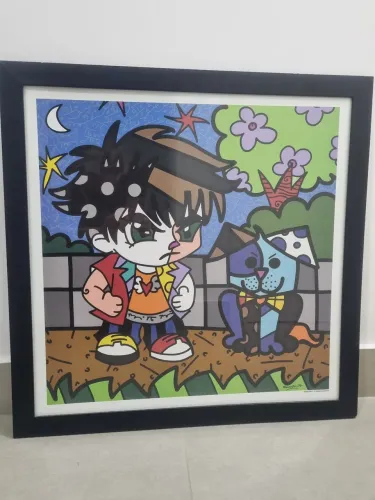 Quadro Romero Britto 70 X 70 cm