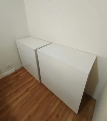 2 cômodas 5 gavetas tcil premium branca 86cm