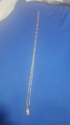 Cordão de prata banhado a ouro 
