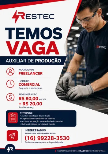 Vaga Ajudante de Produção