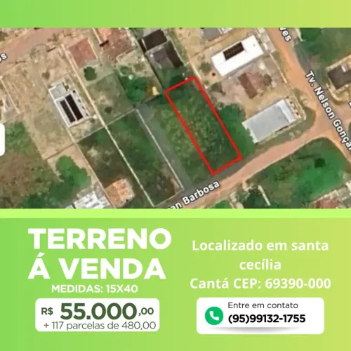 Imóvel para venda tem 15 metros quadrados em Santa Cecilia - Cantá - RR