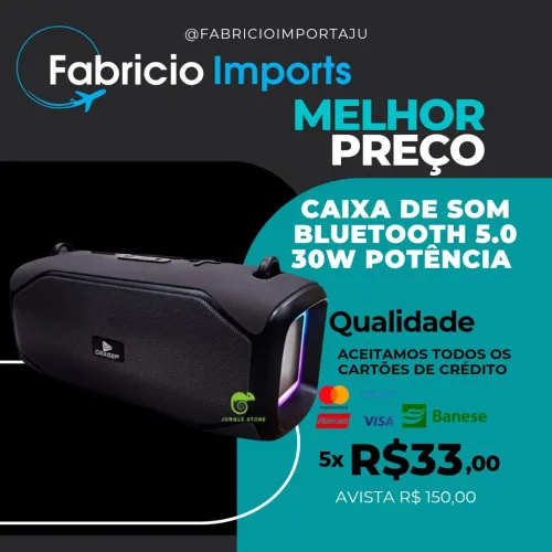 CAIXA DE SOM BLUETOOTH TOP QUALIDADE DE SOM