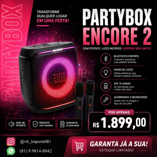 JBL Partybox Encore 2 - 2mic / Lacrada