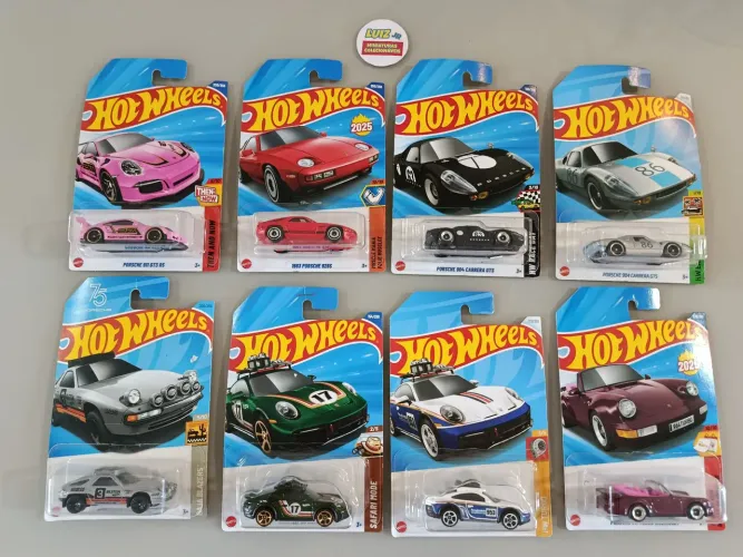 Hot Wheels - Lote com 8 unidades ( Porsche )