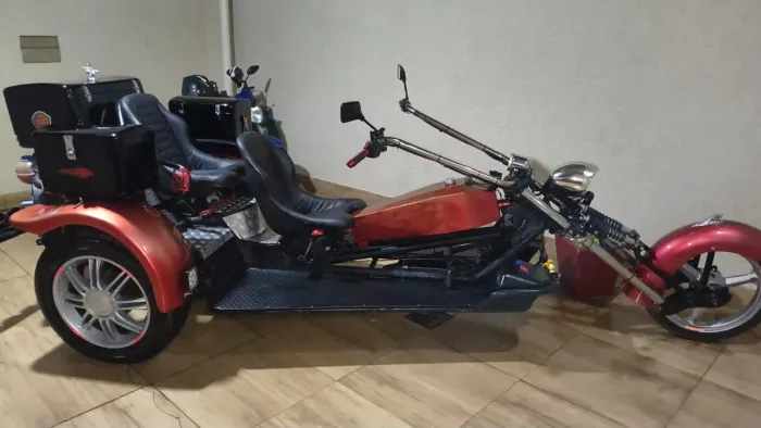 Triciclo Atman Falcon 2026 Motor AP 1.6Completo Baús + Som