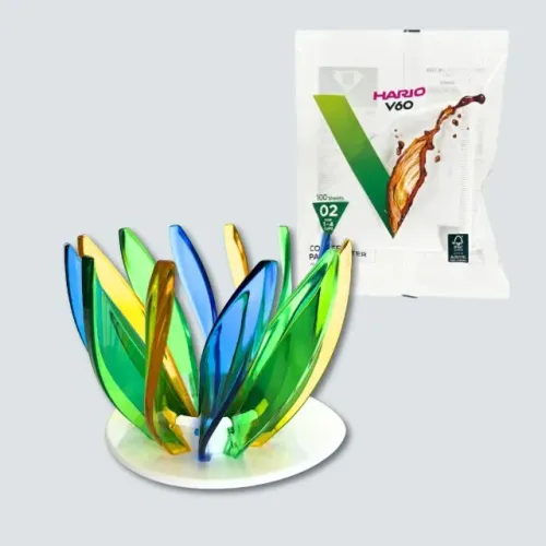 Porta Filtro Café Hario Suiren Flor De Lótus Edição Copa V60 02 50 Filtros