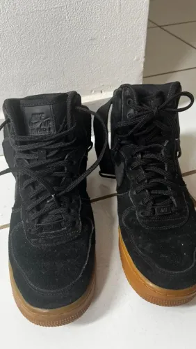 Nike Air Force 1 High LV8 GS Black Suede/Gum