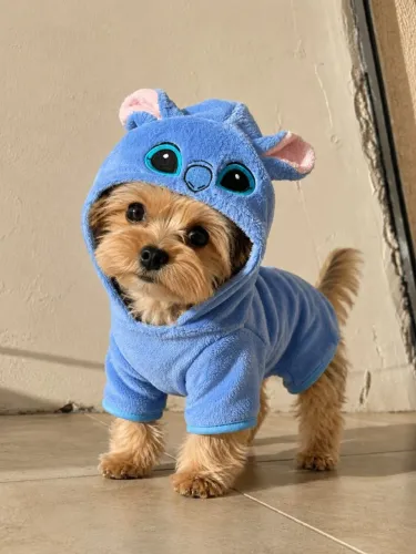 Roupinha Pet Stitch Quentinho em Fleece