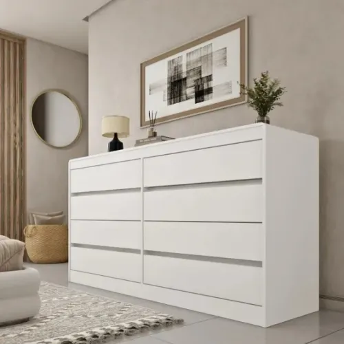 Cômoda 1.53M C/8Gavetas 100%MDF Bordas Arredondadas. Produtos Novos Direto de Fábrica.
