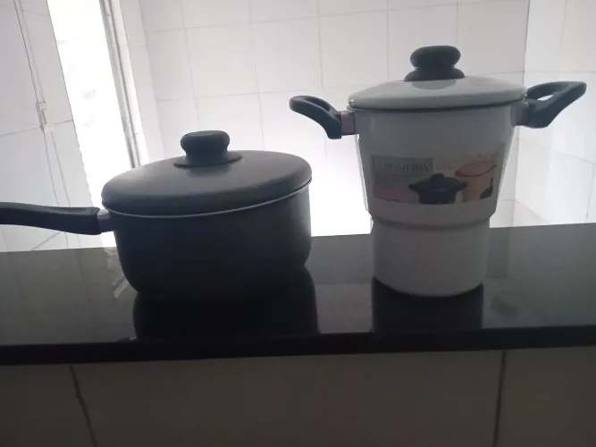 Panela anteaderente cuscuzeiro esmaltado Agata metalouça