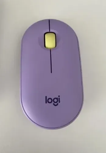 Mouse Sem Fio Bluetooth Pebble M350 Clique Silencioso Lilás Logitech Seminovo