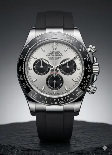 Relógio Daytona Panda 40mm Automático Vidro Safira Oysterflex Premium AAA+ Caixa