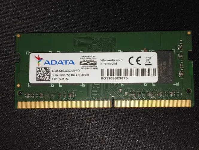 Memória RAM ADATA 4GB DDR4 3200MHz Notebook SO-DIMM CL22