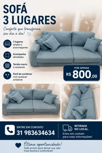Sofá 3 lugar