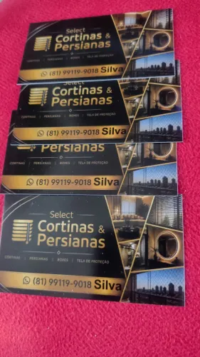 Cortinas e persianas e vidros