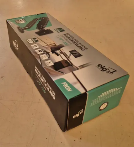 Suporte Articulado de Monitor ELG F80N (Pistão a Gás) - Novo na Caixa