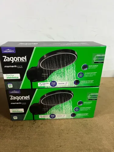 DUCHA ZAGONEL MOMENT ELETRÔNICA BLACK 220V 7500W