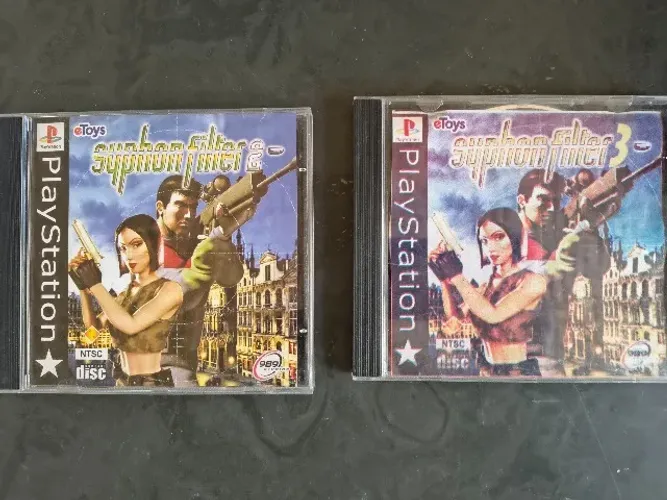 Lote 2 jogos playstation 1 Sinfon Filter 1 e 2