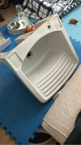 Tanque em Louça Deca com coluna 54x45cm