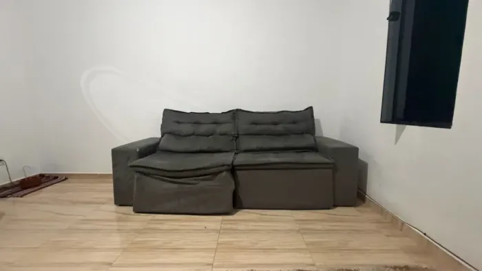 Sofá Retrátil e Reclinável 2 Módulos - Cinza em Suede