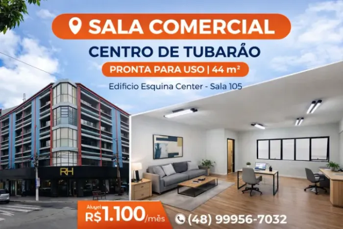 Aluga-se Sala comercial Centro 49 m2 Tubarão