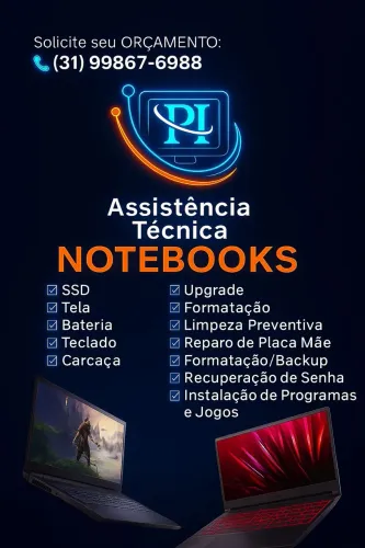 Assistência técnica em Computadores, Notebooks e Macs