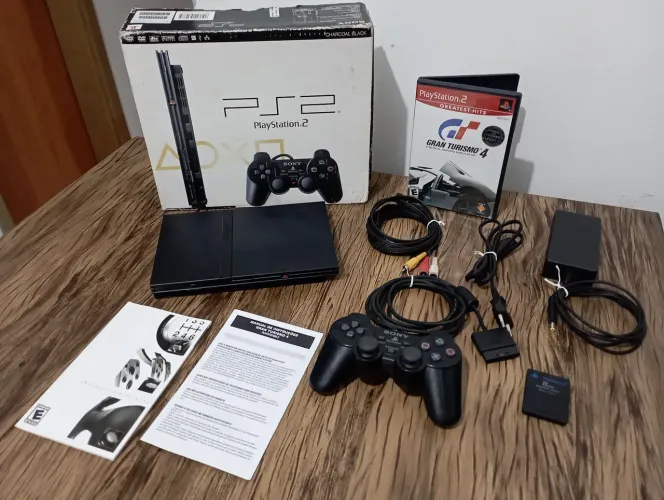 Playstation 2 slim na caixa (vendo ou troco por jogos de Xbox 360)