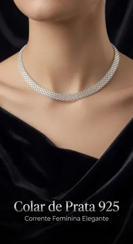 Cordão Feminino em Prata | Nunca Usado 