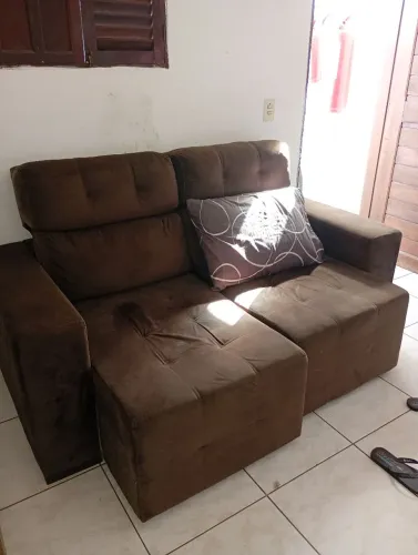 Sofá retrátil e reclinável 3 lugares
