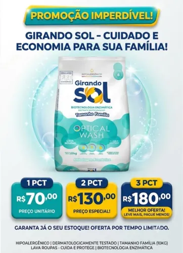 Lava Roupas Girando Sol