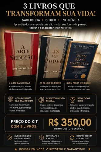 ? KIT LIVROS DE DESENVOLVIMENTO PESSOAL E PODER ?
