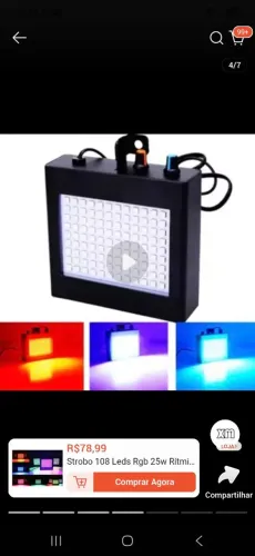 Luz strobo led para festas