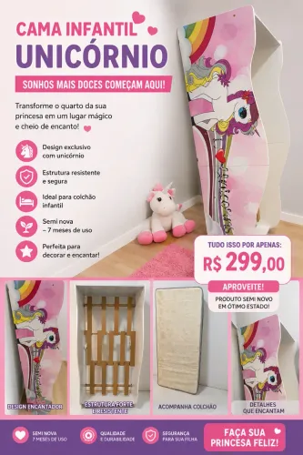 Cama Infantil Unicórnio