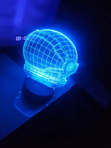 Luminária Abajur LED 3D Capacete de Astronauta