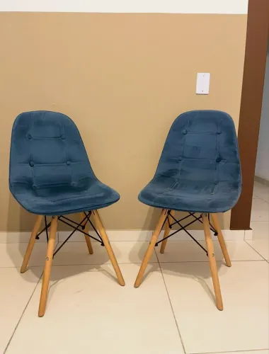 Cadeiras Eames veludo