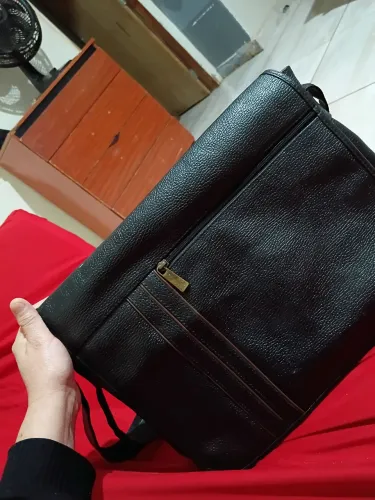 Bolsa de couro  para notebook bagagio