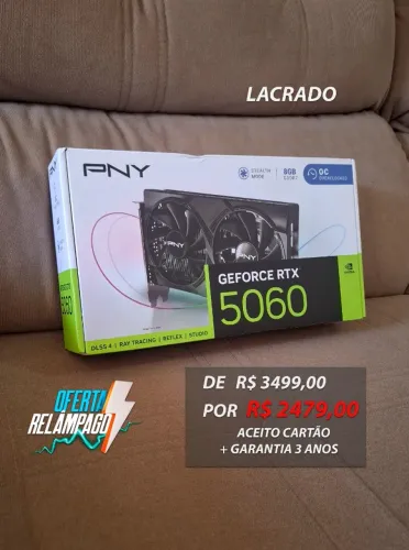 [LACRADO] RTX 5060 8GB PNY OC + Garantia 3 anos (Aceito cartão)