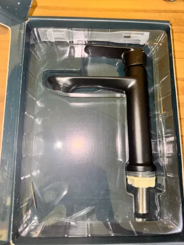 Torneira bancada lavatório baixo redonda metal preto fosco lavandino 