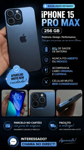 Iphone 15 pro max 256 gigas