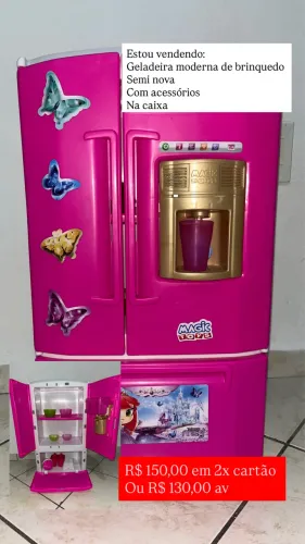 Geladeira de brinquedo magic toys