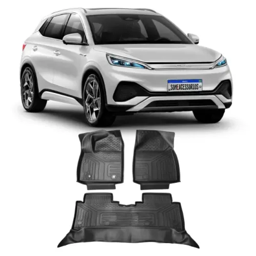 Tapete Automotivo BYD Yuan Plus - Jogo Completo 3D Impermeável