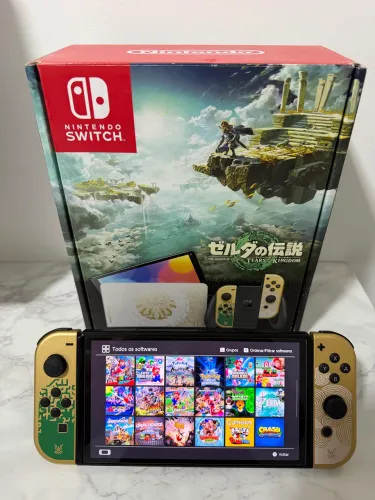 Nintendo Switch Oled versão Tears of the Kingdom com 256Gb - Desbloqueado