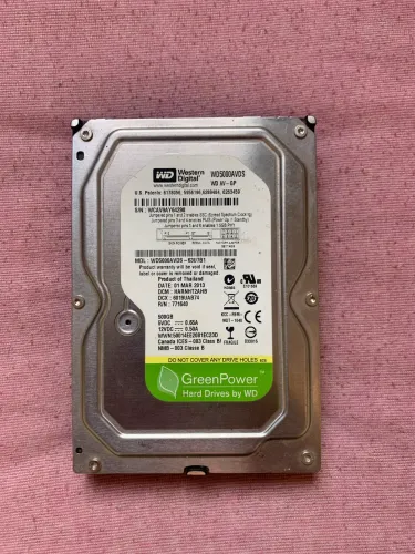 HD Western Digital 500GB SATA WD5000AVDS Funcionando 100%