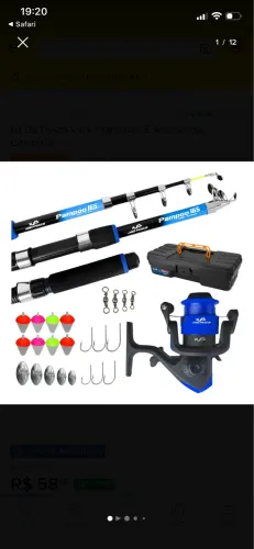 Kit vara de pesca 