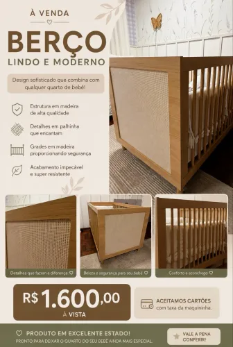 Berço lindo e moderno Lilibee