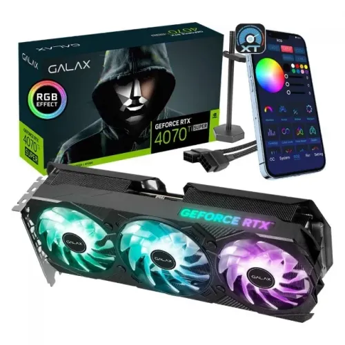 Placa de Video Galax GeForce RTX 4070 Ti Super EX Gamer OC, 16GB, GDDR6X, 256-bit,